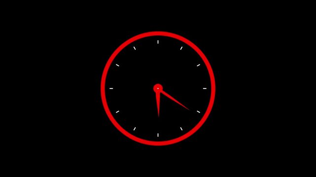 12 Hours Clock. 4K High Quality Green Screen Video