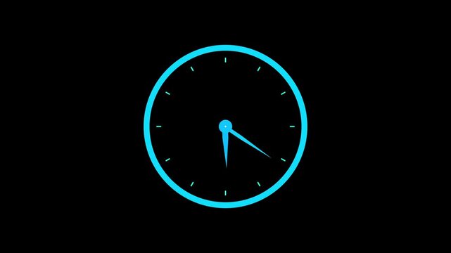 12 Hours Clock. 4K High Quality Green Screen Video