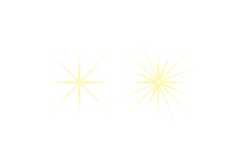 Fototapeta premium Golden Sparkle Starburst Collection with Radiating Light Rays and Soft Glow