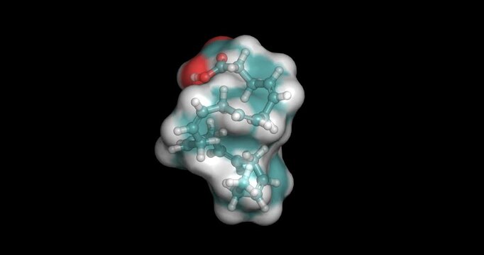 DHA-PL/ doconexent phospholipid/ omega-3 fatty acid for brain and cellular membrane health, 3D molecule 4K spinning
