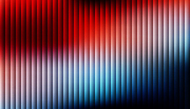 Bold abstract background featuring vertical stripes in a dynamic color shift from vivid red to electric blue and cool white creating a sense of movement and energy.