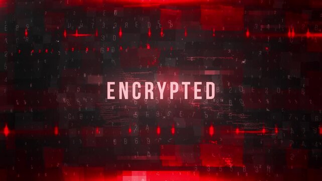 Encrypted Data Scrambling Through Red Binary Streams, Shifting Code Fragments And Static Representing Secure Transmission For Cybersecurity Backgrounds
