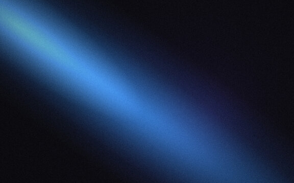 Blue light beam with grainy texture and dark gradient background