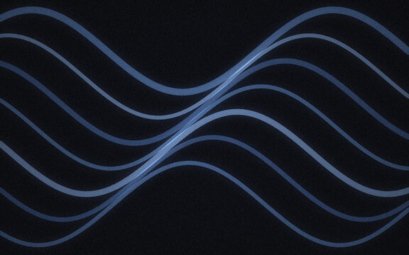 Blue wavy grain stripes seamless pattern background