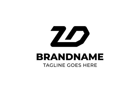 Letters ZD Monogram Logo, for ZD or DZ Initials Brand