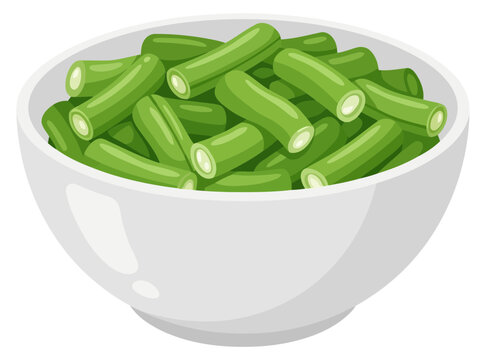Bowl of fresh green beans