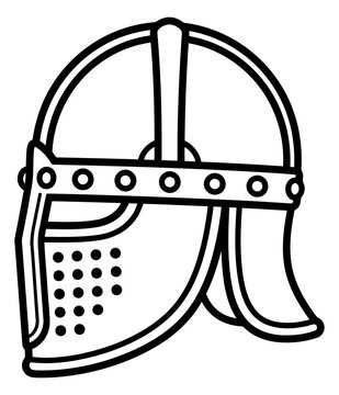 Medieval knight helmet icon