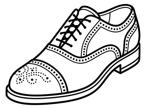 Classic leather men dress shoe with laces