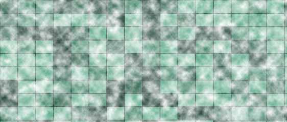 Colorful mosaic pattern with square tiles in random layout