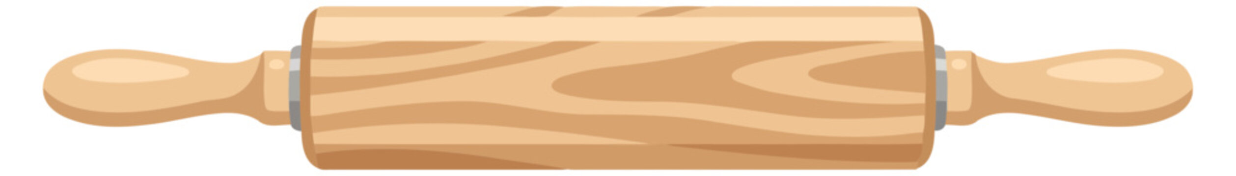 Wooden rolling pin for baking