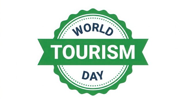 World tourism day isolated on white background