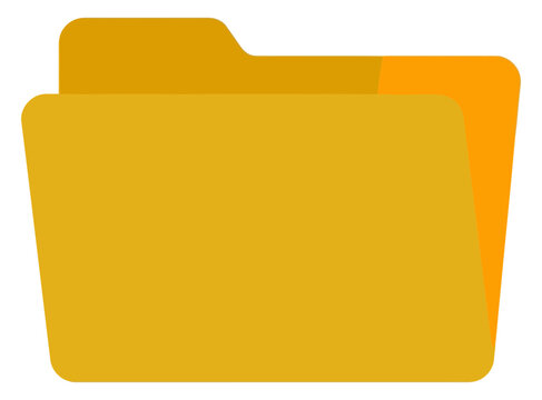 A yellow file folder with a tab, designed for organizing documents and paperwork in an office or school setting