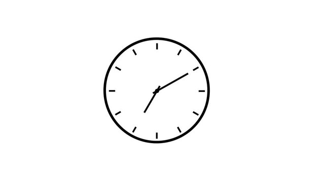 Minimalist analog clock face with rapidly moving hands indicating the constant passage of time, business deadlines, scheduling concepts, and dynamic countdown sequences in motion