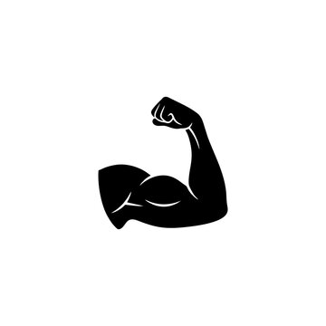Female arm flexing bicep icon