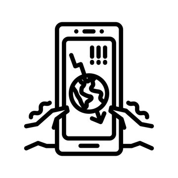 Economic Doomscrolling Stress - Negative economic news anxiety icon