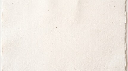Fototapeta premium Macro shot of off-white handmade paper texture background with deckled edge