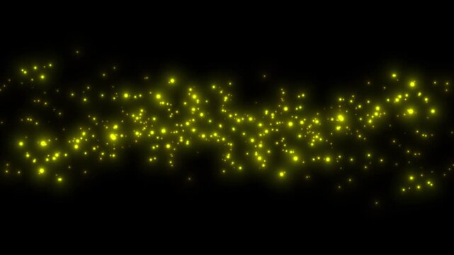 Gold glitter circle of light shine sparkles and golden spark particles spin trail on black background, Christmas magic stars glow, firework confetti or glitter ring shimmer, 4K and UHD video
