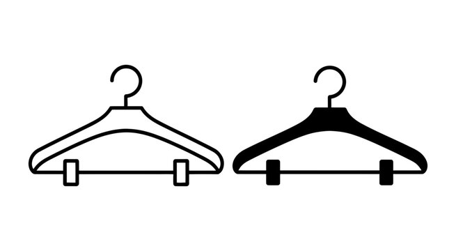 Clothes hanger wardrobe apparel vector illustration