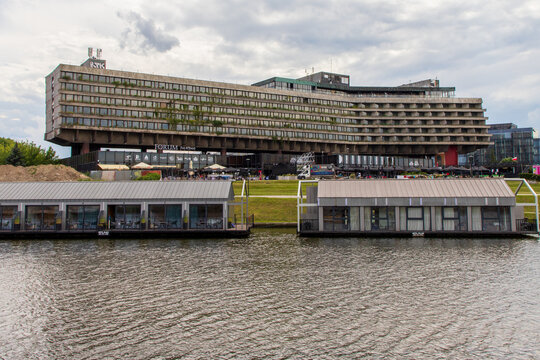 The abandoned Hotel Forum, a massive 1970s Brutalist megastructure designed by Janusz Ingarden. added to Poland's register of historic monuments in 2025. Krakow, Poland, June 9, 2026