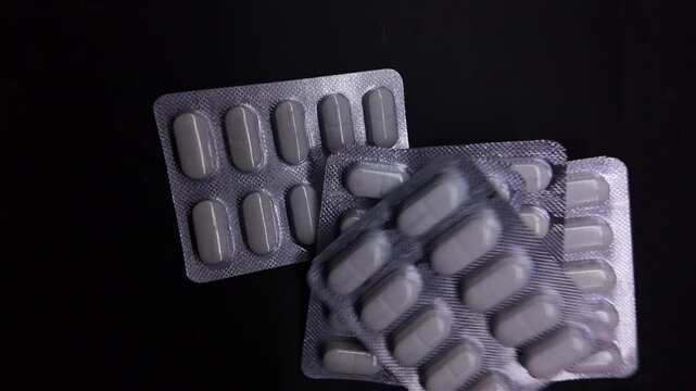 Metformin White Pills Falling in Slow Motion