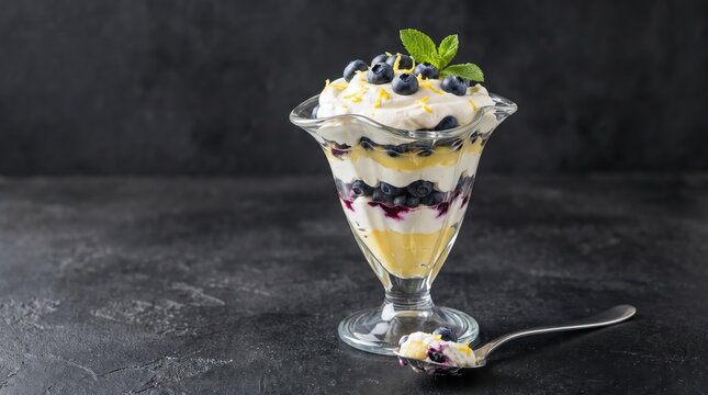 Blueberry lemon trifle, Dessert, Summer Dessert