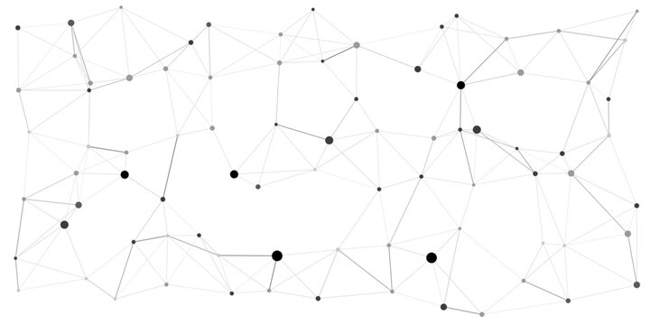 An abstract network of interconnected points and lines creates a complex and intriguing visual representation of data or a system, symbolizing connection and information flow.