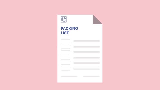 Packing List Shipping Document with Checklist	