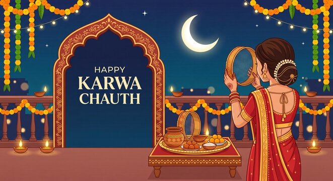 Happy Karwa Chauth Festival.