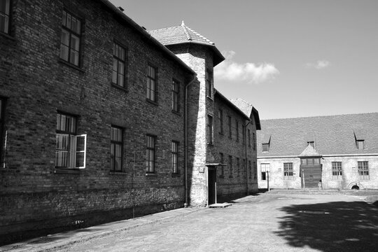 AUSCHWITZ BIRKENAU POLAND: Auschwitz I concentration camp mirador was a network of German Nazi concentration camps and extermination camps built and operated by the Third Reich in Poland.
