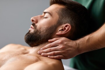 Fototapeta premium Spa massage therapy session for body recovery