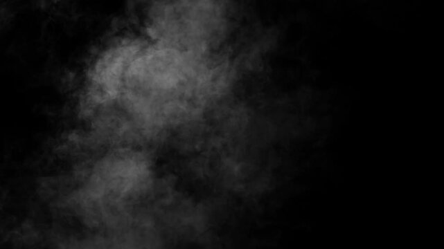 Grey explosion smoke rising from bottom black and green screen overlay