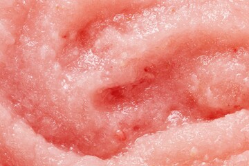 Fototapeta premium Close view of a soft pink texture resembling cotton candy at a fairground