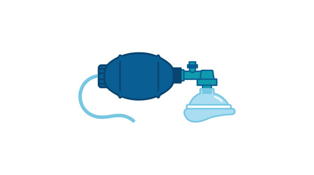 Ambu Bag Resuscitator Isolated Transparent Medical Equipment
