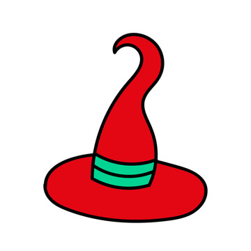 red Hallooween hat illustration