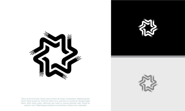 Innovative high tech logo template. Smart computer. machine learning. Technology Logo.
