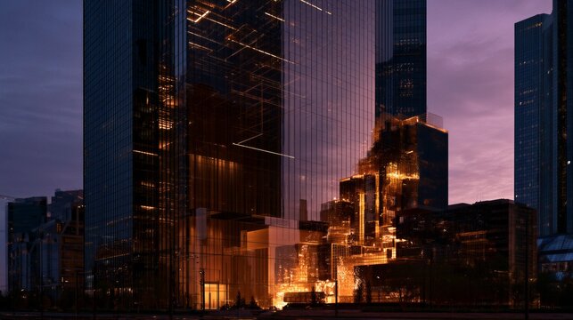 Architectural Photo of Skyscraper Dissolving into Voxel Cubes for Digital Twin and Game Engine Concept