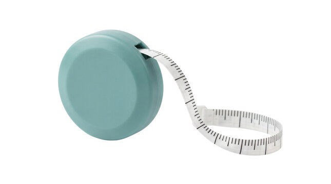 Flexible measuring tape for mathematics lessons, classroom activities, crafts and practical learning. Isolated on White background.