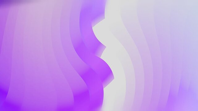 Gradient purple and blue glossy wave stripes abstract background for modern design