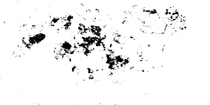 Monochrome texture composed of irregular graphic elements. Distressed uneven grunge background. Abstract vector illustration. 