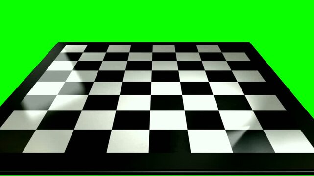 black chess pawn piece,  on green screen.