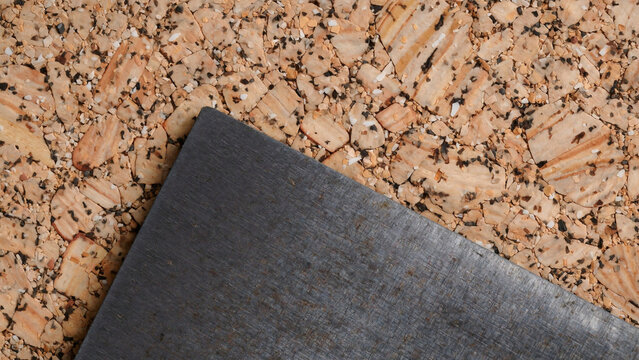 Natural cork board particle texture background