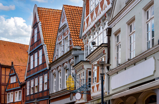 Kreisstadt Stade in Niedersachsen am Fluss Schwinge, Historische Altstadt