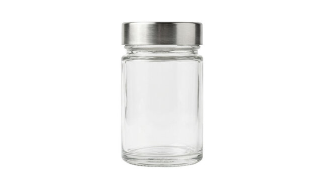 Clear Glass Jar Ready for Organized Kitchen Storage on Black