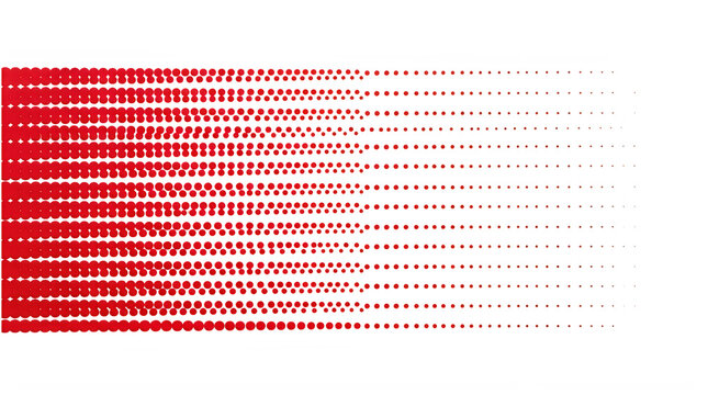 Modern Abstract Red Halftone Dot Pattern on White Background