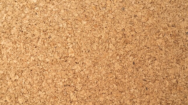 A close-up shot of a corkboard texture with its natural, speckled pattern