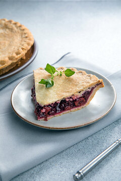 Homemade Organic Cherry Pie with berry. American pie