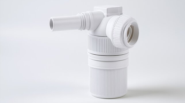 Portable breathing spirometer product render on white