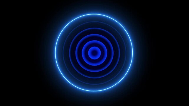 Glowing neon radar Scanning Navigation. abstract glow radar technology animation icon. Simple Radar Scanning with Black background 4k video animation.
