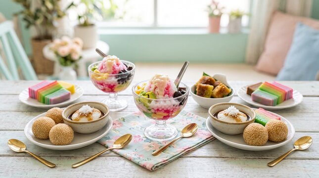 Delicious Indonesian Traditional Desserts and Refreshing Es Campur