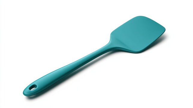 Colorful silicone kitchen spatula product render on white